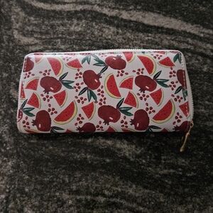 DIVAS LiMiTED Red and White Fruit Pattern Wallet